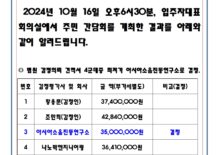 입주민 간담회 결과 공고